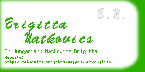 brigitta matkovics business card